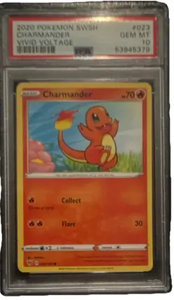 Pokemon Charmander Vivid Voltage 023/185 PSA 10 Gem Mint Graded Card - Image 1