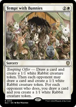 Tempt with Bunnies R Commander: Bloomburrow 13 NM - Image 1
