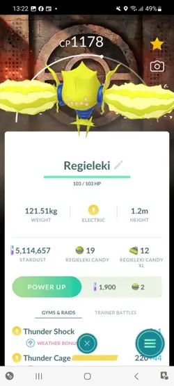 Pokemon Go Legendary Regieleki ( Normal )( Background) - Image 1