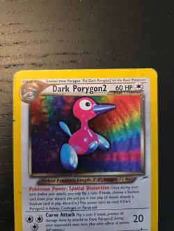 Pokemon TCG Dark Porygon2 Neo Destiny Holo Card 8/105 Damaged - Image 2