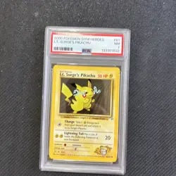 2000 Pokemon Gym Heroes LT. Surge’s Pikachu #81 PSA 8 - Image 1