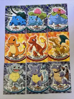 1999 Topps Pokemon TV Animation Series 1 Complete Set Blue Label NM - Image 1