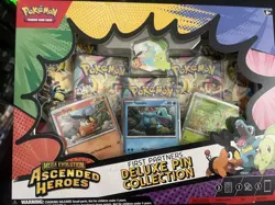 Pokemon Ascended Heroes First Partners Deluxe Pin Collection Box Promo Booster - Image 1