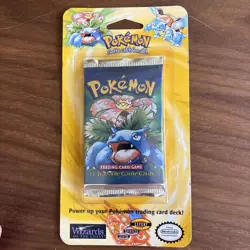 Pokemon 1999 Sealed Base Set Unlimited Booster Blister Pack Venusaur WOTC - Image 1