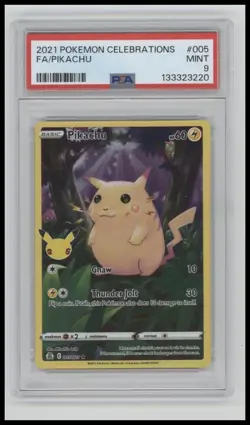Pikachu 2021 Pokemon Celebrations #5 PSA 9 Mint - Image 1