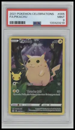 Pikachu 2021 Pokemon Celebrations #5 PSA 9 Mint - Image 1