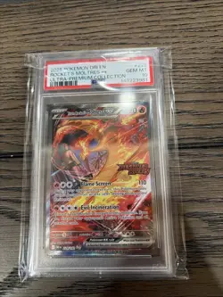PSA 10 Team Rocket's Moltres ex 229/182 Pokemon Destined Rivals UPC Stamped 2025 - Image 1
