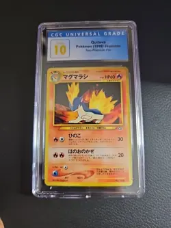 Pokemon Quilava Japanese Neo Premium File 156 CGC 10 Pristine TCG - Image 1
