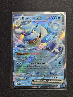 Pokemon Blastoise EX Double Rare Holo 009/165 Sv Scarlet & Violet 151 330 HP - Image 1