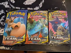 Pokemon TCG: Sun & Moon - Team Up Booster Pack x3 Unweighed 820650814860 - Image 1