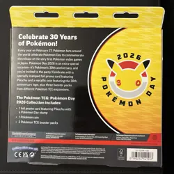Pokemon Day 2026 Collection NEW Sealed TCG Pikachu Promo 30th Anniversary - Image 2