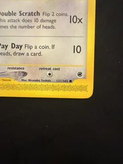 Pokemon TCG Meowth Expedition Base Set 121/165 Regular Common - MINT CONDITION - Image 5