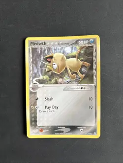 Pokemon TCG Meowth EX Holon Phantoms 71/110 Regular Common Non Holo - MP/LP - Image 1