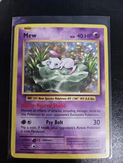 Pokemon 2016 XY Evolutions Mew 53/108 Holo Rare - LP - Image 1