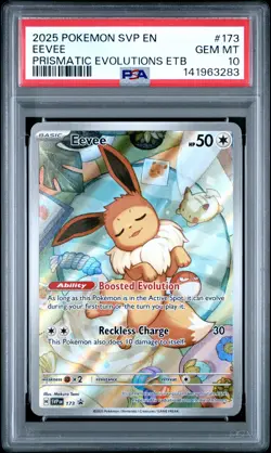 2025 POKEMON SVP EN-SV BLACK STAR PROMO #173 EEVEE PSA 10 - Image 1