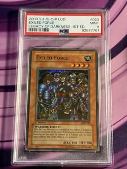 2003 Yu-Gi-Oh! Legacy of Darkness Exiled Force #LOD-023 (PSA 9) - Image 1