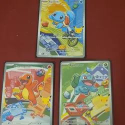 Pokemon 2026 Squirtle Charmander Bulbasaur First Partner Illustration Promo - Image 1