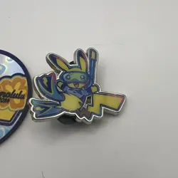 2024 Honolulu Pokemon World Championships Snorkel Pikachu Pin And Coin - Image 2