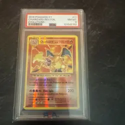 PSA 8 Charizard 11/108 Reverse Holo 2016 Pokemon XY Evolutions - Image 1