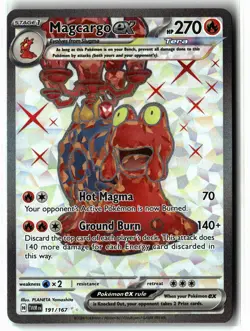 Magcargo ex ⭐ 191/167 Holo Ultra Rare Twilight Masquerade 2024 Pokemon NM - Image 1