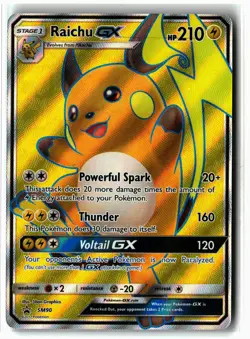 Raichu GX ⭐ SM90 Holo Promo SM Black Star Promos 2017 Pokemon NM - Image 1