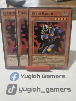 Yu-Gi-Oh Cyber Raider X3 Different Sets 1st Edition Common Light Played - Image 1