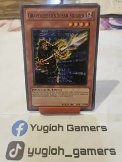 Yu-Gi-Oh Gravekeeper's Spear Soldier SDMA 1st Edition Common Light Played - Image 1