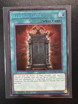 Yugioh MZMU-EN023 Illusion Gate Secret Rare 1st Edition - Image 1
