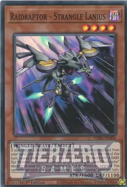 Yugioh PHRA-EN005 Raidraptor - Strangle Lanius Super Rare 1st Edition Near Mint - Image 1