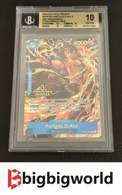 2025 One Piece 3rd Anniversary Event Winner Portgas D Ace #OP07-053 BGS 10 - Image 1