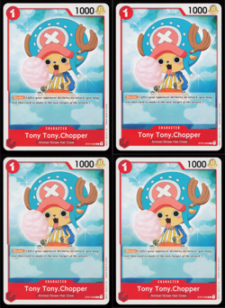 4x One Piece ST01-006 C Tony Tony.Chopper - ENG - Regular - Playset - TCG - NM - Image 1