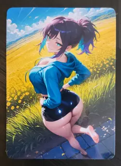Girl # 14 Oppai Goddess Story Full Art Glossy Anime Trading Card Waifu TCG ACG - Image 1
