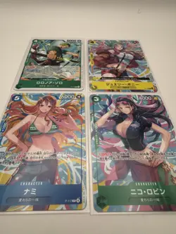 Nami Robin Bonney Zoro P-111–P-114 Promo 4pcs ONE PIECE Card Japanese Tracked - Image 1