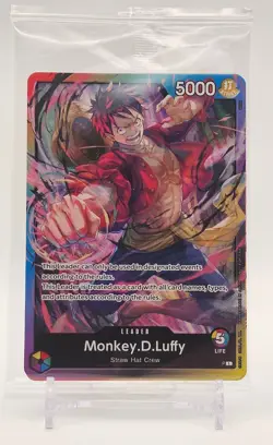 One Piece TCG - Promo Sealed - Luffy P-043 - V.3 2nd Anni Stamped- English - Image 3