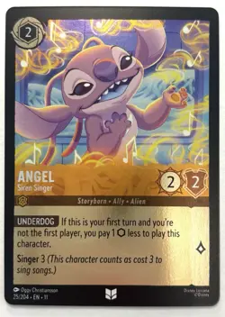 Disney Lorcana Winterspell, Angel - Siren Singer, 25/204, Foil - Image 1