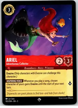 #103 Ariel Adventurous Collector Super Rare PLAYSET x4 2024 Lorcana Inklands 4x - Image 2