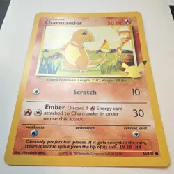 Pokemon Charmander 046/102 Base Set Promo 25th Anniversary OVERSIZED CARD - Image 1