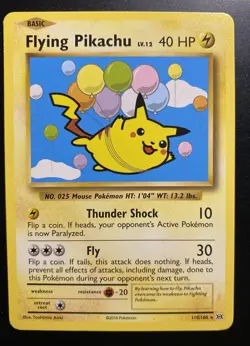 Pokemon TCG XY Evolutions: Flying Pikachu Secret Rare Card #110/108 - Image 2