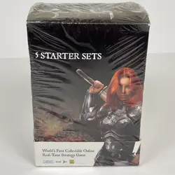 Saga RTS Online Strategy Game Cards Starter Sets Each w Booster Sealed Box of 5 - Image 1