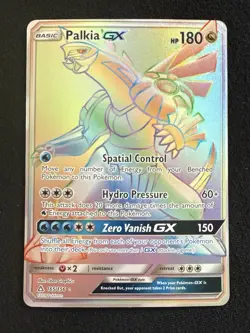 Palkia GX 165/156 Ultra Prism Secret Rare NM Rainbow Pokemon Card - Image 1