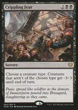 1x Crippling Fear NM Eng MTG - Kaldheim - Image 1