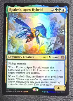 Roalesk, Apex Hybrid Foil Near Mint MTG War of the Spark Magic Card - Image 1