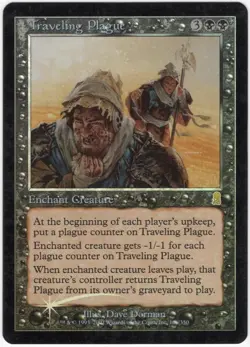 Traveling Plague 2001 Odyssey FOIL Black Rare Enchantment MTG NM AZ2 - Image 1