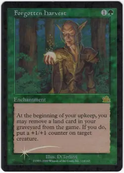 Forgotten Harvest 2000 Prophecy FOIL Green Rare Enchantment MTG MP AZ2 - Image 1