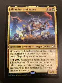 Slimefoot and Squee Prerelease FOIL March of the Machine P 0447 NM English - Image 1