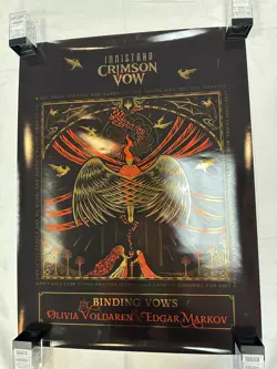 MTG Magic Innistrad: Crimson Vow Foil Binding Vows Promo Poster*CCGHouse* - Image 1