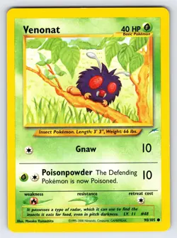 Venonat 90/105 2002 Neo Destiny Pokemon Card TCG WOTC Vintage Nintendo - VLP - Image 1