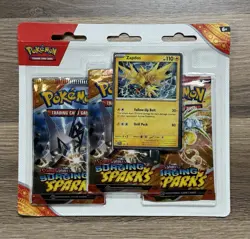 Pokemon TCG Surging Sparks 3 Pack Blister Zapdos - Image 3