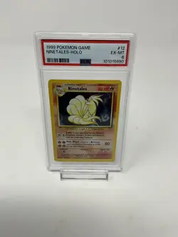 1999 POKEMON GAME 12 NINETALES-HOLO - PSA 6 EX-MT - Image 1