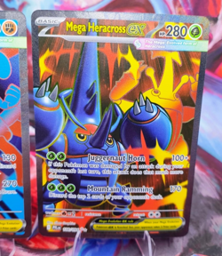 Pokemon Mega Lucario ex Ultra Rare Full Art 160 Evolution Holo w/Bonus Heracross - Image 3